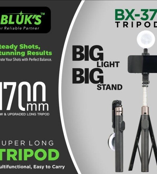BX-370 Extra Long 1700mm Selfie Stick + TriPod Stand